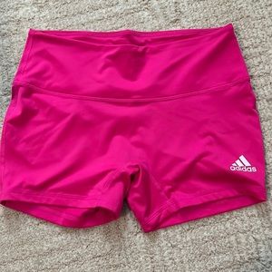 Pink Adidas Spandex Athletic Shorts
